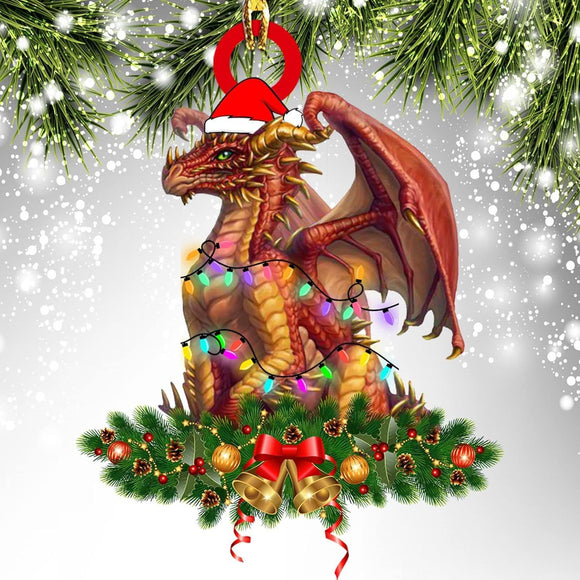 Christmas Dragon Acrylic Car Hanging Decoration O