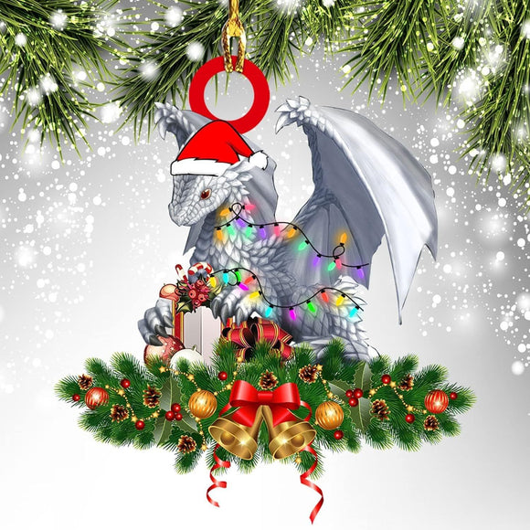 Christmas Dragon Acrylic Car Hanging Decoration O