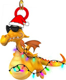 Christmas Dragon Acrylic Car Hanging Decoration R-1