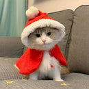AMOOR Pet Christmas Cape Small Dog Holiday Wear Christmas Scarf [Velcro] S [Suitable for up to 4 jin, check chest and back length]-3