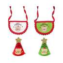 Noon Christmas Pet Hat Scarf Set Cartoon Bear Red Green A07G Red Bear Christmas Set One Size-6