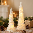 Illuminated Christmas Tree Decoration Mini LED Night Light Resin Desktop Ornament for Holiday Home Decor and Festive Tabletop Ambiance (L)-1