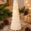 Illuminated Christmas Tree Decoration Mini LED Night Light Resin Desktop Ornament for Holiday Home Decor and Festive Tabletop Ambiance (L)-5