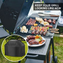 Universal Outdoor Grill Cover Waterproof UV Resistant Dustproof Barbecue Protector with Adjustable Straps for Rectangular Round Kettle and Portable Grills (600D, S08)-8