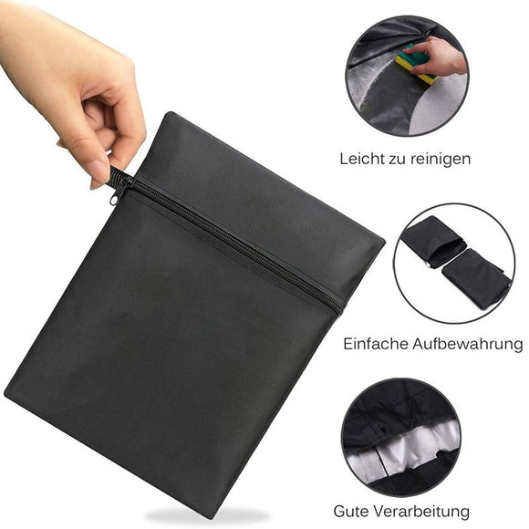 Universal Outdoor Grill Cover Waterproof UV Resistant Dustproof Barbecue Protector with Adjustable Straps for Rectangular Round Kettle and Portable Grills (600D, S12)