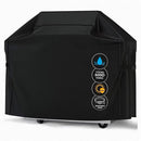 Universal Outdoor Grill Cover Waterproof UV Resistant Dustproof Barbecue Protector with Adjustable Straps for Rectangular Round Kettle and Portable Grills (600D, S13)-1