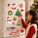 12Pcs Christmas Fridge Magnets Set Magnetic Santa Snowman Tree Decorations for Refrigerator Xmas Home Decor-2