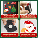 12Pcs Christmas Fridge Magnets Set Magnetic Santa Snowman Tree Decorations for Refrigerator Xmas Home Decor-5