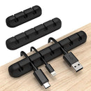 3 Pack Black Silicone Cable Management Clips Self-Adhesive Cord Holders Organizer for USB Charging Cables Desk Home Office-1