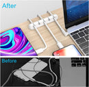 3 Pack White Silicone Cable Clips Self-Adhesive Cord Organizer Cable Management Holders for Desk Home Office-3