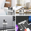 3 Pack White Silicone Cable Clips Self-Adhesive Cord Organizer Cable Management Holders for Desk Home Office-4