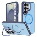 for Samsung Galaxy S26 Ultra Case with Lens Kickstand, Support Wireless Charging, Military-Grade Shockproof Protection Slim Magnetic Case, Soft TPU Acrylic PC Material, Blue-1