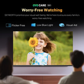 SKYWORTH 40" E5500H EyeCare Smart Google TV, 1080P FHD, HDR10 HLG, Find-My Remote, AI Picture Processing, Dolby Audio, Screen Casting, Bezel Less Design, Voice Control - 0