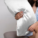 Casa Decor Luxury Satin Pillowcase Twin Pack Size With Gift Box Luxury - White-2