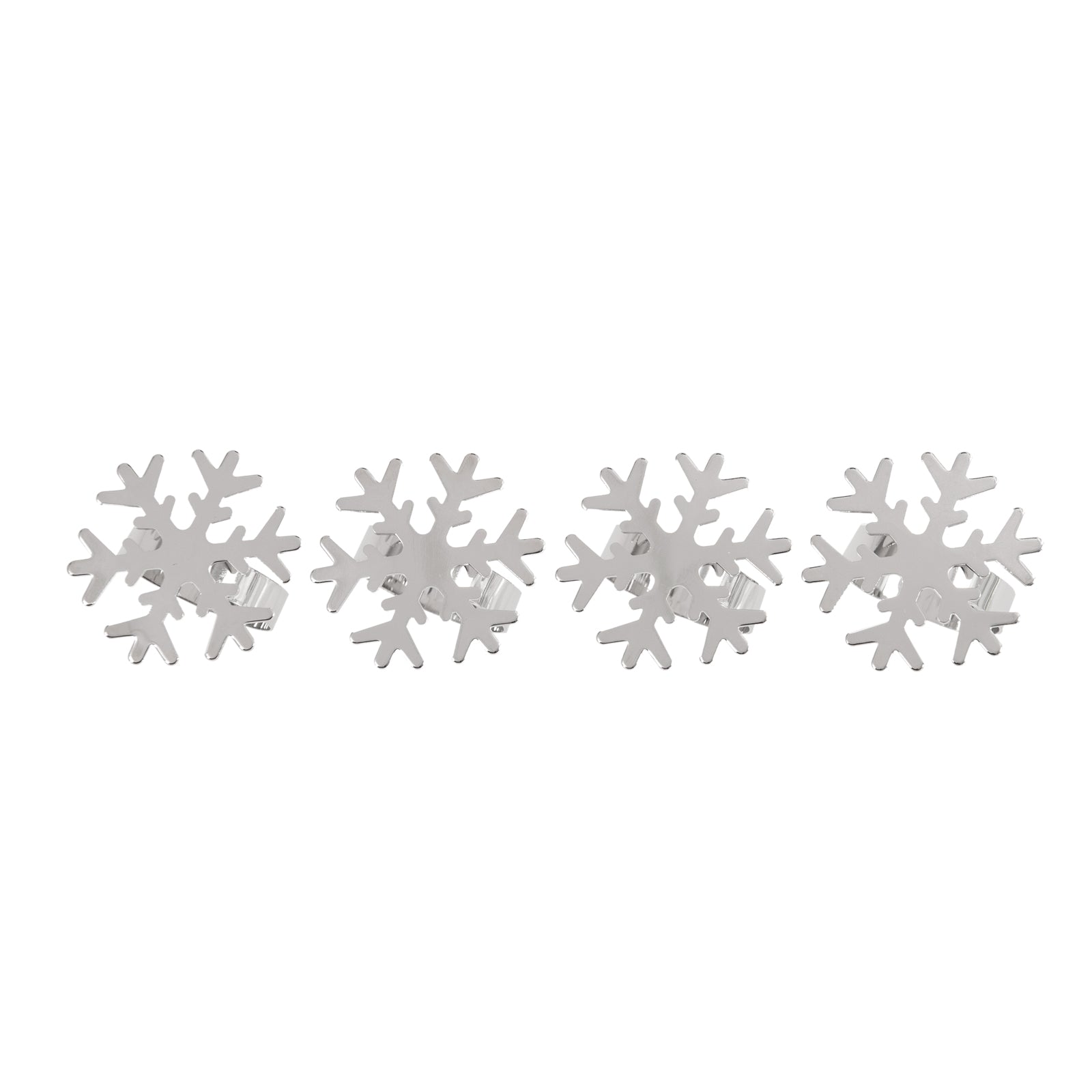 Bread and Butter Napkin Rings - Snow Flake - 4 Pack - 0