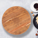 Bread and Butter 18 Inch Wooden Lazy Susan Tray - Wood Snowflake-3