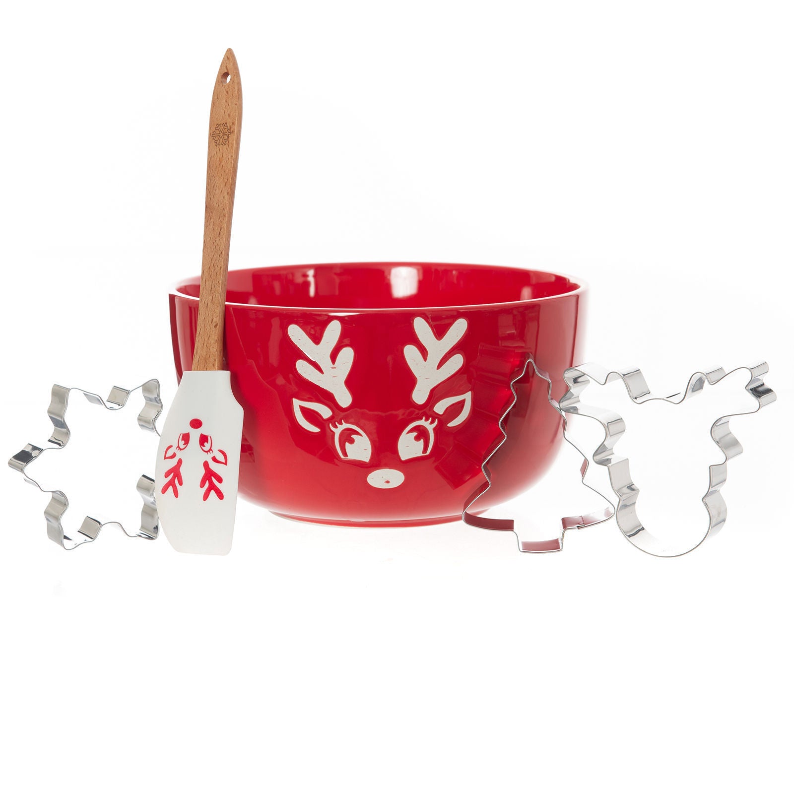 Bread and Butter Electroplate Icy Reindeer Mini Mix Bowl Set - 0