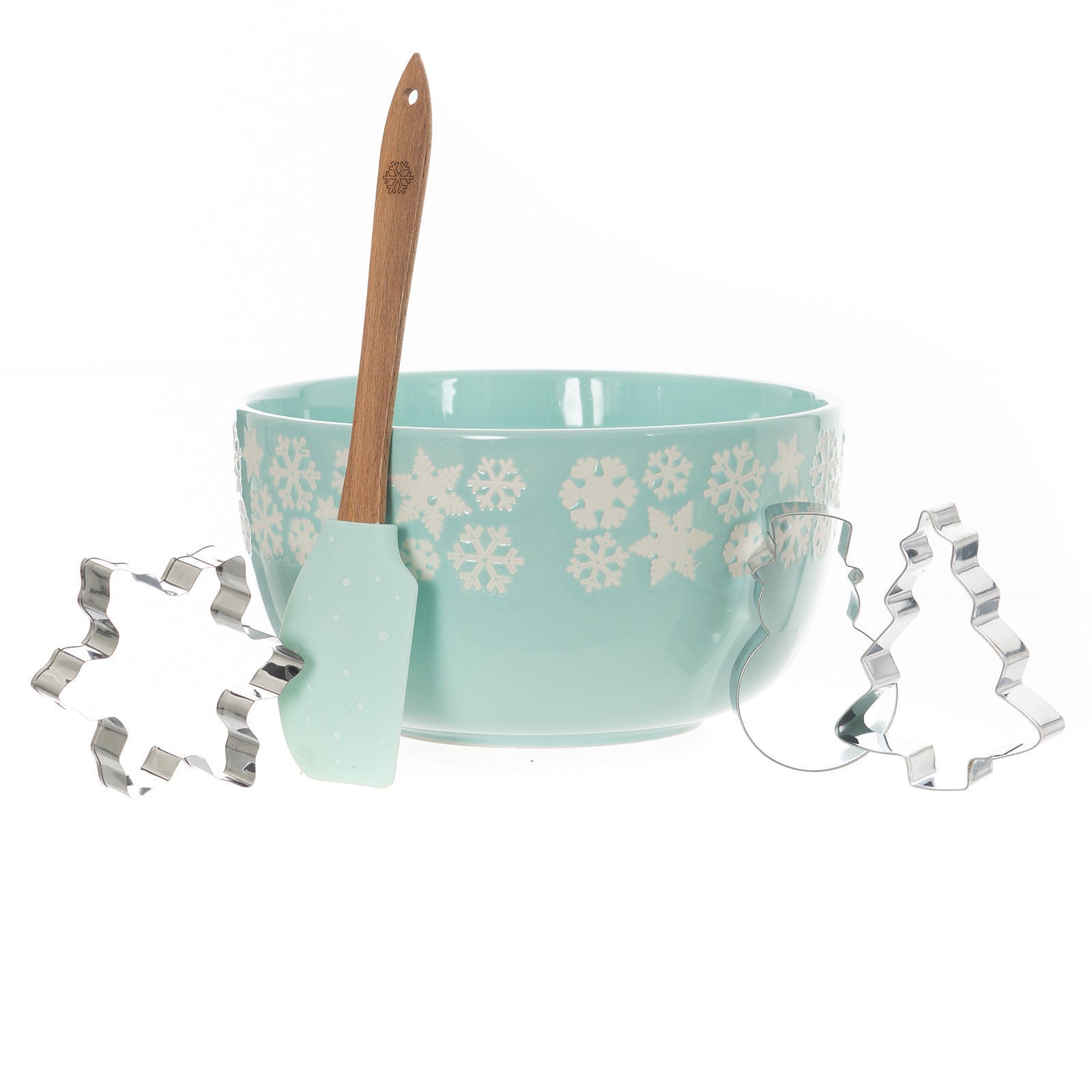 Bread and Butter Electroplate Icy Snowflake Mini Mix Bowl Set - 0