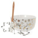Bread and Butter Electroplate Snowflake Mini Mix Bowl Set - Gold-1