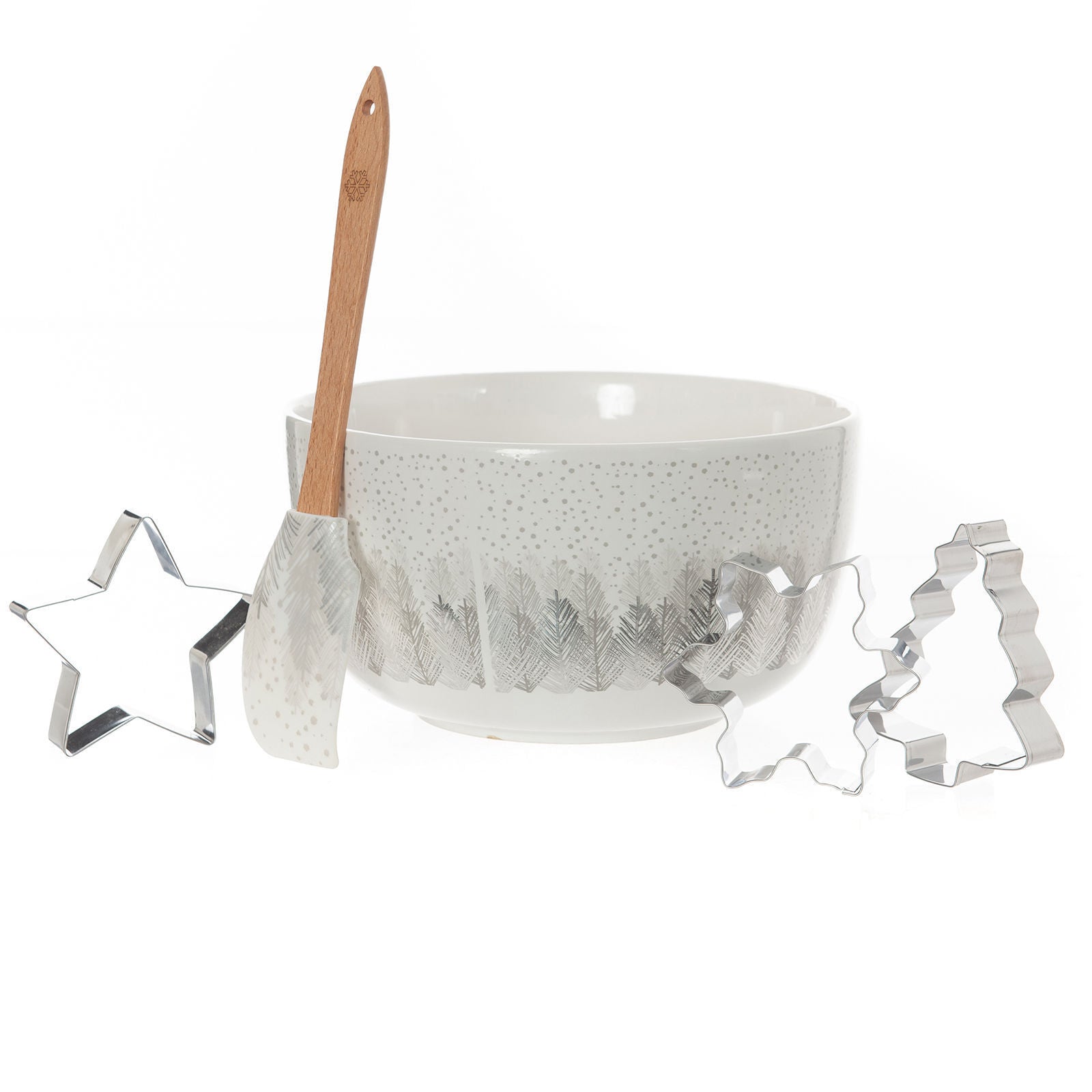 Bread and Butter Electroplate Tree Mini Mix Bowl Set - Silver - 0