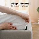 Royal Comfort 1500 Thread Count Cotton Rich Sheet Set 3 Piece Ultra Soft Bedding - Queen - Stone-5