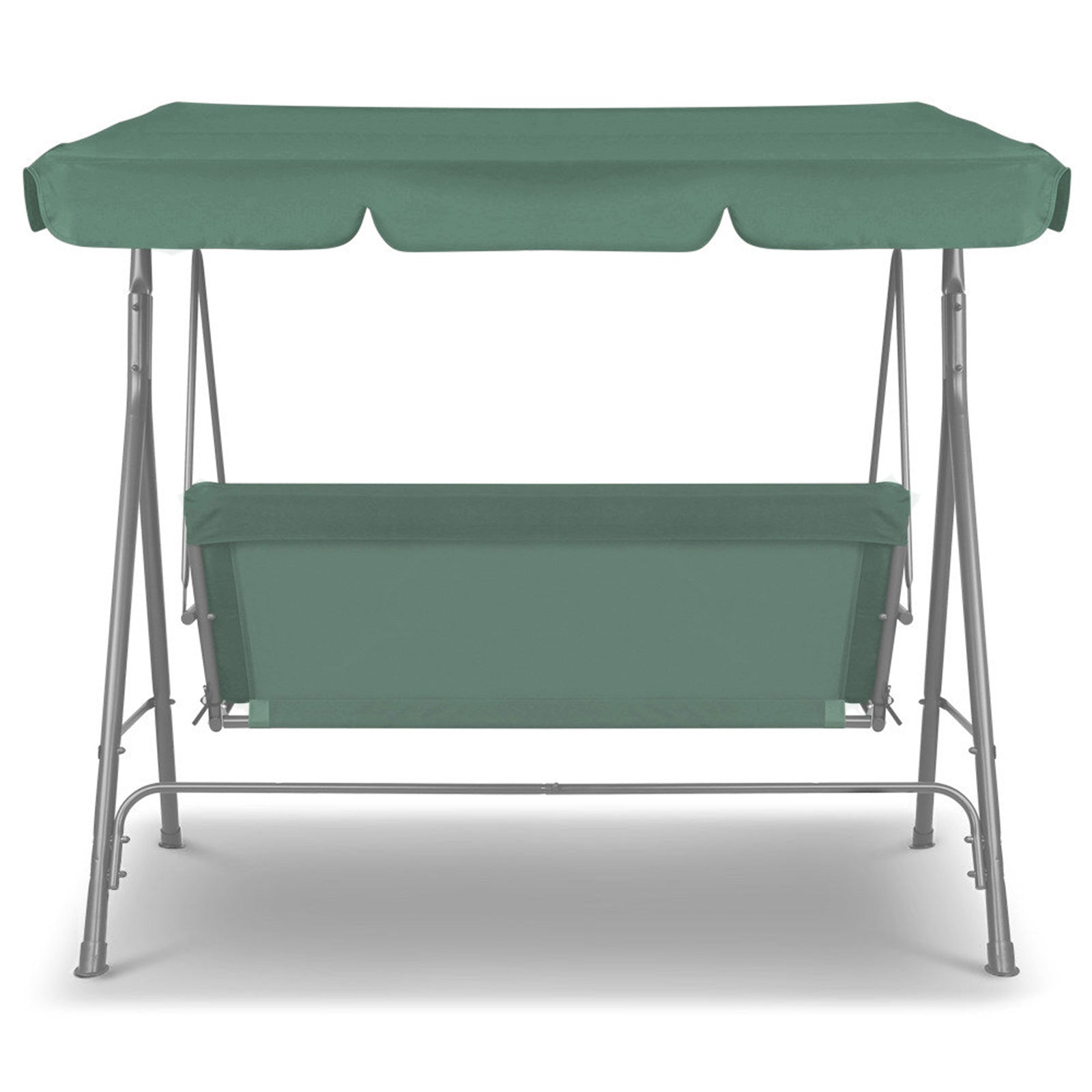 Milano Outdoor Swing Bench Seat Chair Canopy Furniture 3 Seater Garden Hammock - Dark Green