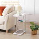Bedside Table with Power - Chic Look, White-2