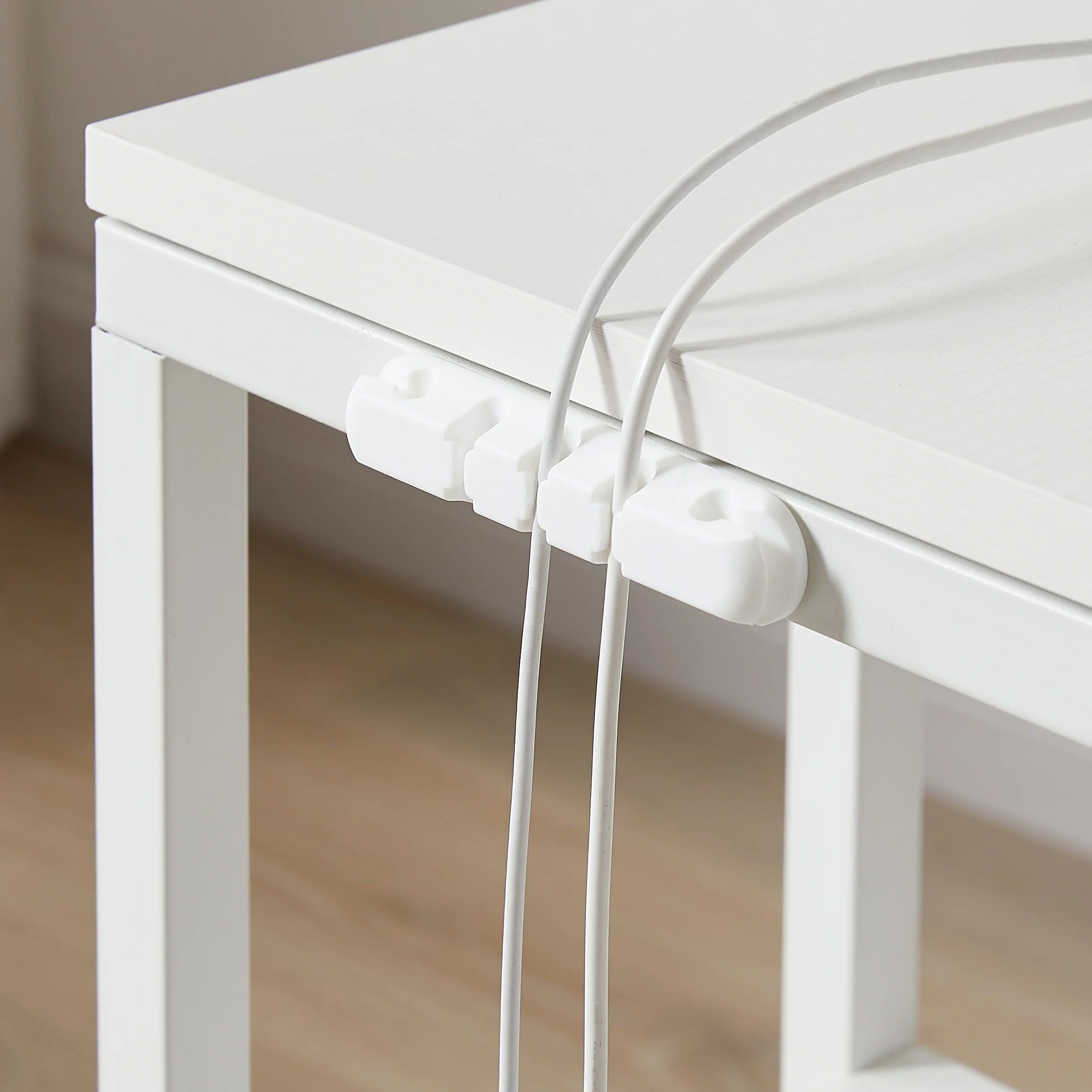 Bedside Table with Power - Chic Look, White