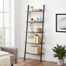 5-Tier Bookshelf Rack, Rustic Brown and Black-7