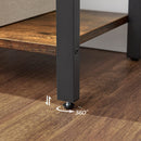 4-Tier  Storage Rack with Steel Frame, 120 cm High, Rustic Brown and Black-7