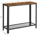 Console Table Metal Frame Rustic Brown-5