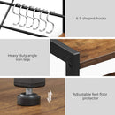 Baker's Rack with 2 Metal Mesh Baskets, Shelves and Hooks, 80 x 35 x 95 cm, Industrial Style, Rustic Brown-5