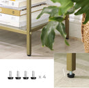 3-Tier Tempered Glass Sofa Table Modern Storage Shelf-5