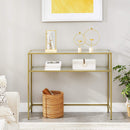 Console Table Metal Frame with 2 Shelves Adjustable Feet-3