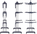 3 Tier Foldable Clothes Drying Rack for Laundry Dryer with Hanger Stand Rail Indoor-4
