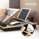 CARLA HOME Bamboo Laptop Lap Desk with Cushion, Angle Adjustable and Sleeve Case Bag for Office and Home-6