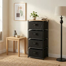 CARLA HOME 4 Drawer Fabric Storage Dresser - Steel Frame - Black - Storage Rack - Rustic-7