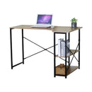 CARLA HOME Office Desk with 2 Shelves - Metal Frame - Natural - 120cm - Brown - Rustic-1