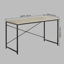 CARLA HOME Office Desk Computer Table - Metal Frame - Oak - 120cm - Brown - Rustic-3