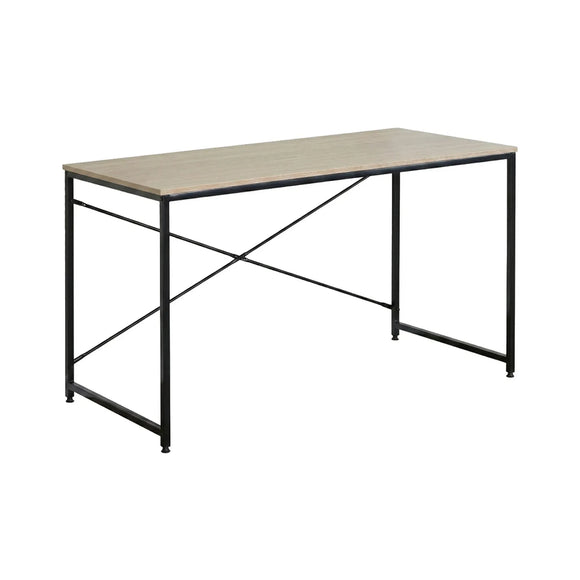 CARLA HOME Office Desk Computer Table - Metal Frame - Oak - 120cm - Brown - Rustic