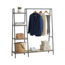 CARLA HOME Freestanding Garment Rack with Shelves - 4 Tier - Brown - Garment Rail-1