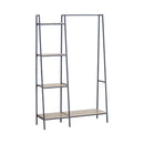 CARLA HOME Freestanding Garment Rack with Shelves - 4 Tier - Brown - Garment Rail-8