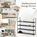 CARLA HOME 4 Tier Metal Shoe Rack - Free Standing Organiser - Black - Basic - Steel-4