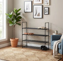 CARLA HOME 4 Tier Metal Shoe Rack - Free Standing Organiser - Black - Basic - Steel-6