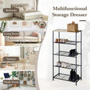 CARLA HOME 5 Tier Shoe Rack - Metal Mesh Organiser - Rustic Brown - Steel - Metal Mesh Shelves-4