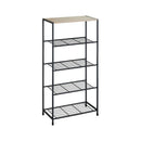 CARLA HOME 5 Tier Shoe Rack - Metal Mesh Organiser - Rustic Brown - Steel - Metal Mesh Shelves-8