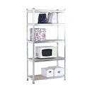 CARLA HOME 5 Tier Steel Shelving Unit - Garage Storage Shelf - Silver Modern-9