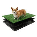 CARLA HOME Dog Grass Pad with Tray - 3-Layer - Outdoor - Puppy Potty Pad Grass-1