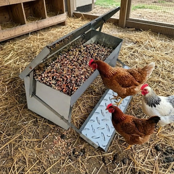 CARLA HOME Automatic Chicken Feeder Treadle - Galvanized Steel - 0