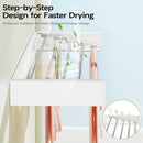 CARLA HOME Wall Mounted Clothes Drying Rack - Foldable - Balcony Folding Clothes - White-6